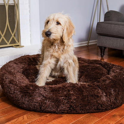 Dark Brown Pawfect Calming Donut Bed