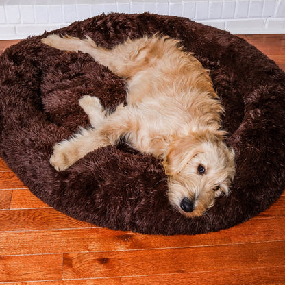 Dark Brown Pawfect Calming Donut Bed