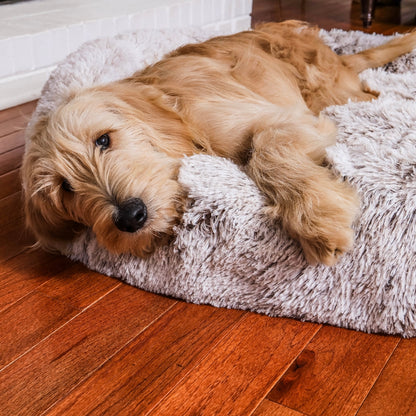 Frosty Brown Pawfect Calming Donut Bed