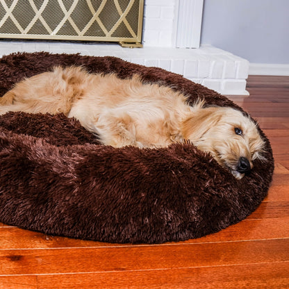 Dark Brown Pawfect Calming Donut Bed