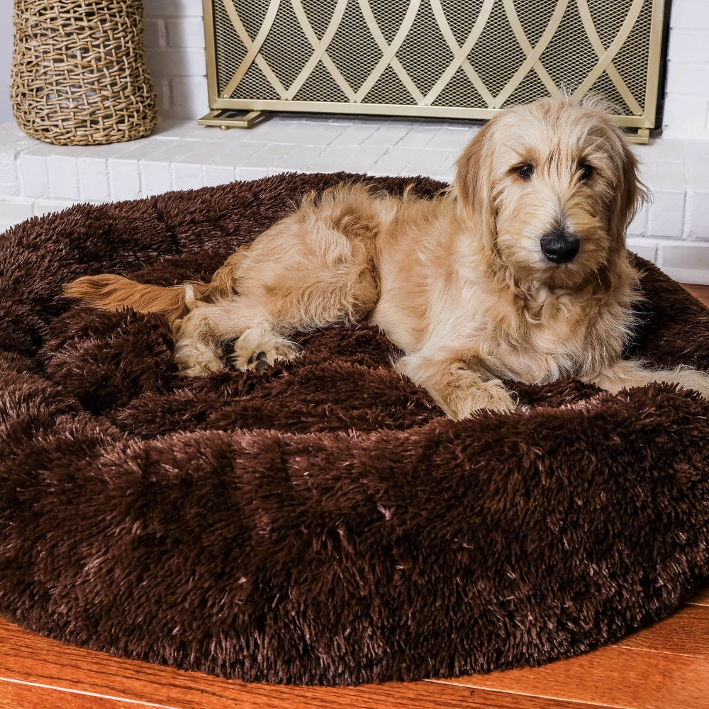 Dark Brown Pawfect Calming Donut Bed