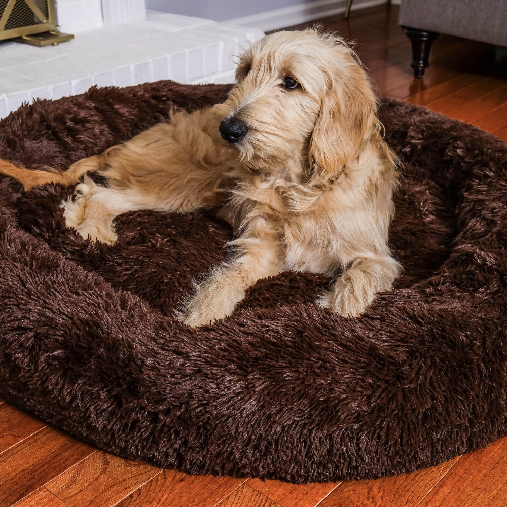 Dark Brown Pawfect Calming Donut Bed